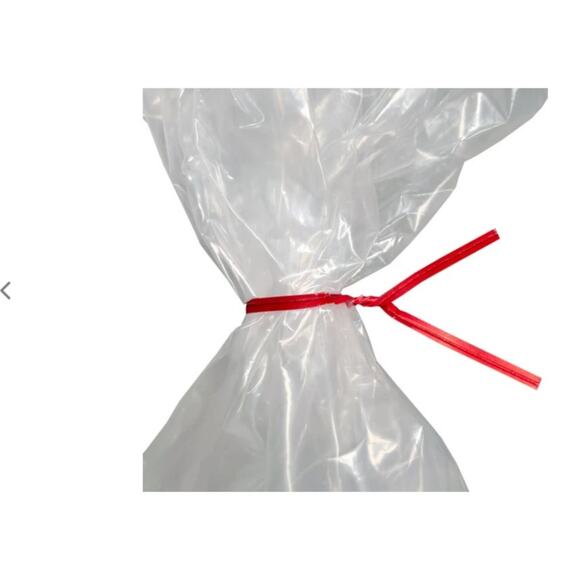 4000 Red Paper Twist Ties 12" x 5/32", Reusable, Wire Inside, Sturdy - Picture 3 of 10